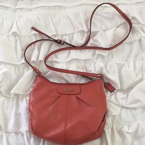 Coach leather crossbody satchel